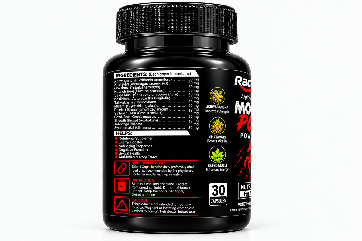 Monster Power || Stamina Tablets with Immunity Boosters (30 Tablets)