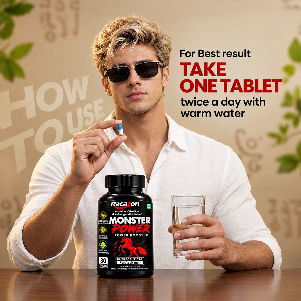 Monster Power || Stamina Tablets with Immunity Boosters (30 Tablets)